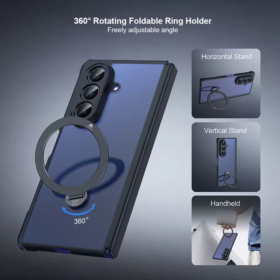 Shockproof Magnetic Ring Stand Case