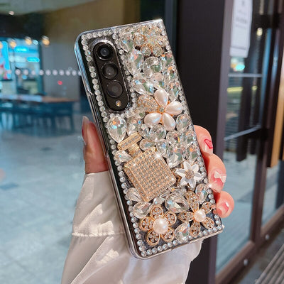 Luxury Pearl Flowers Case For Samsung Galaxy Z FOLD 4 5G