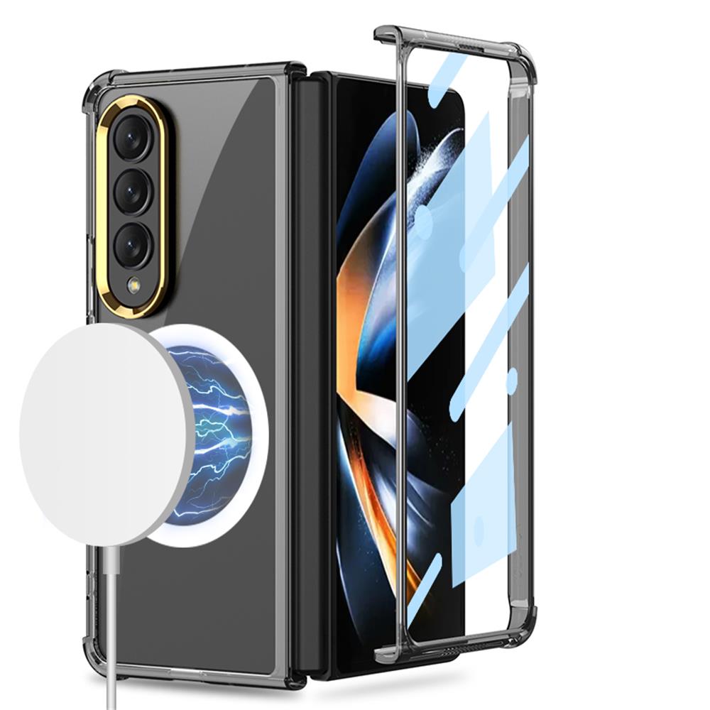 Transparent Magnetic Wireless Charging Case For Samsung Galaxy Z Fold 4