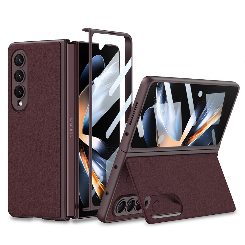 Magnet Leather Holder Case For Samsung Galaxy Z Fold 4