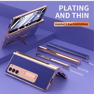 Leather Kickstand Pen Slot Case + FREE PEN - Z Fold 5