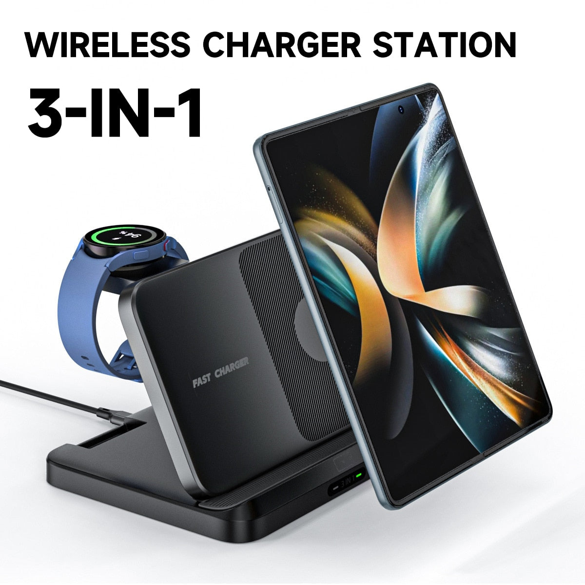 Foldable 3 in 1 Wireless Charger For Samsung Galaxy Z Fold Series