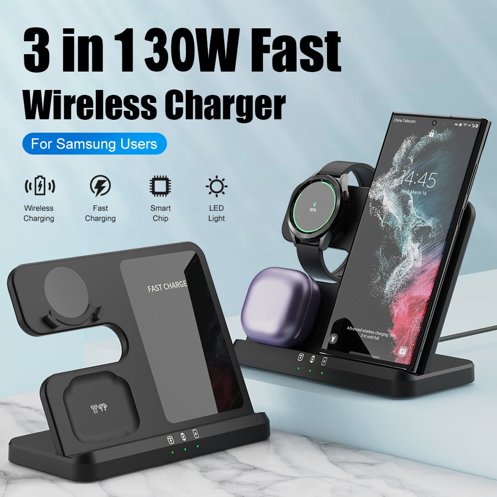 3 in 1 Wireless Charger Stand for Samsung Galaxy S23 Series - S23 Ultra Case