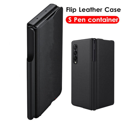 L V PREMIUM LEATHER CASE WITH BACK STAND – Z FOLD 4 – D Case World