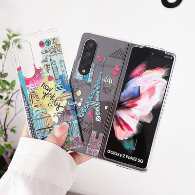 Romantic Iron Tower Old Castle Phone Case For Samsung Galaxy Z Fold 4