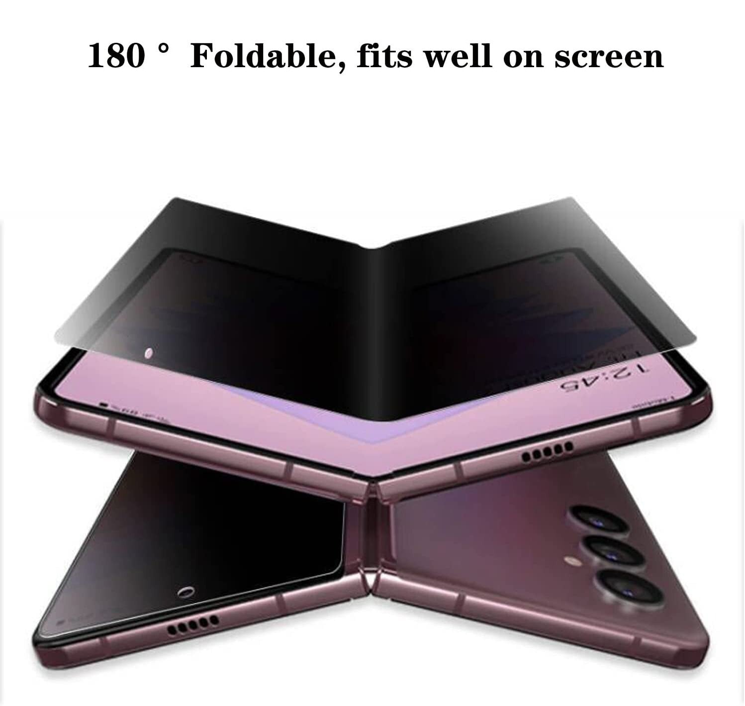 Front Back Screen Anti-Peeping Front & Back Screen Privacy Protector For Galaxy Z Fold 4 ...