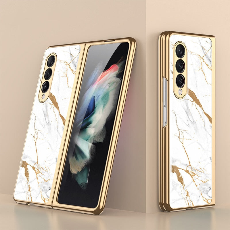 Luxury Tempered Glass Case For Galaxy Z FOLD 4