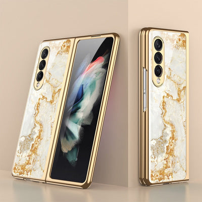 Luxury Tempered Glass Case For Galaxy Z FOLD 4