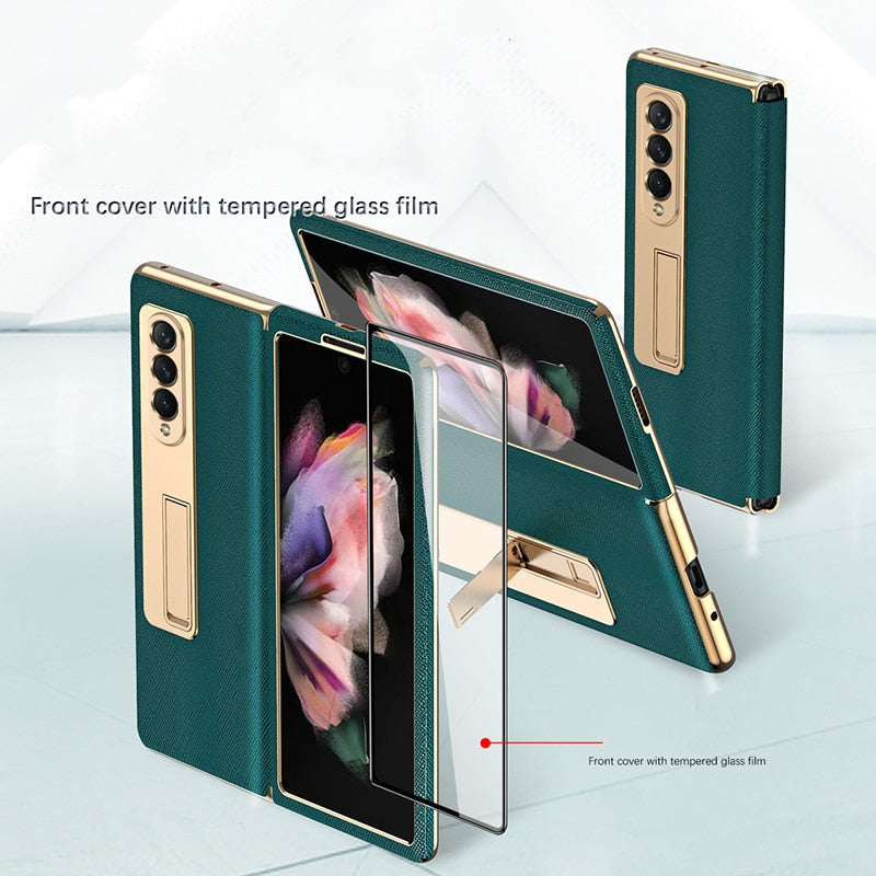 Leather Flip Cover For Galaxy Z FOLD 4