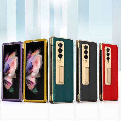 Leather Flip Cover For Galaxy Z FOLD 4