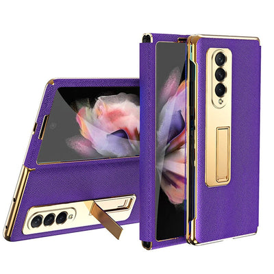 Leather Flip Cover For Galaxy Z FOLD 4