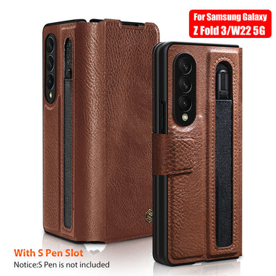 L V PREMIUM LEATHER CASE WITH BACK STAND – Z FOLD 4 – D Case World